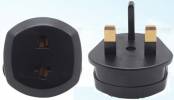 Electrical plug adapter from Eu to UK to black color (OEM)